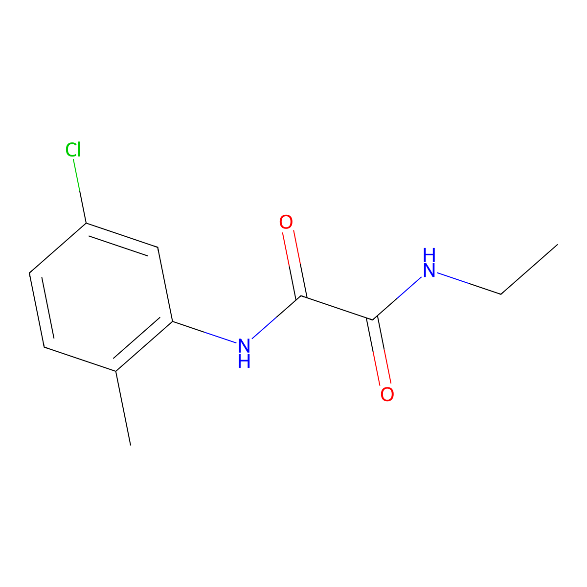 N'-(5-chloro-2-methylphenyl)-N-ethyloxamide molecular structure, CAS 423727-01-9