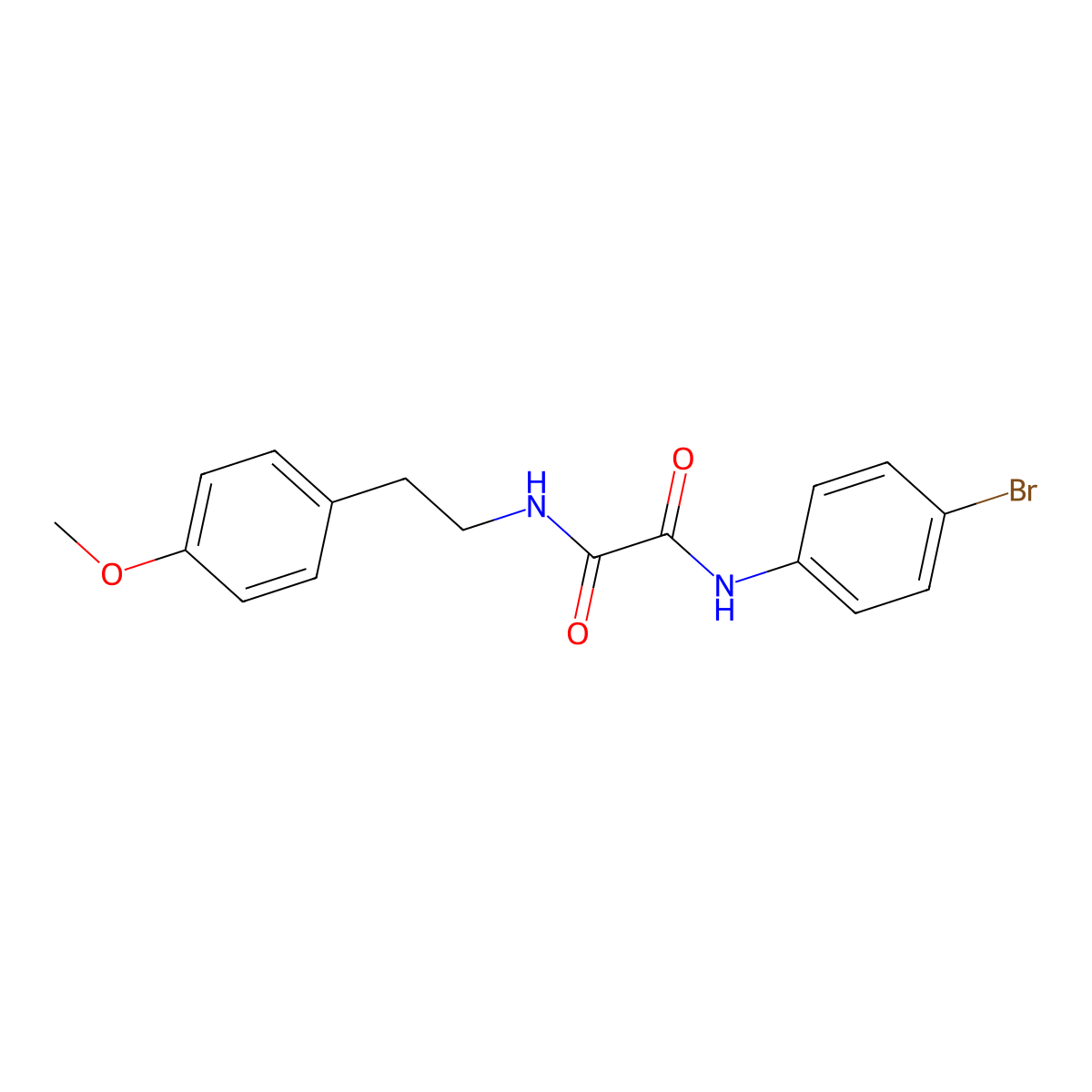 N-(4-bromophenyl)-N'-[2-(4-methoxyphenyl)ethyl]ethanediamide molecular structure, CAS 423727-03-1