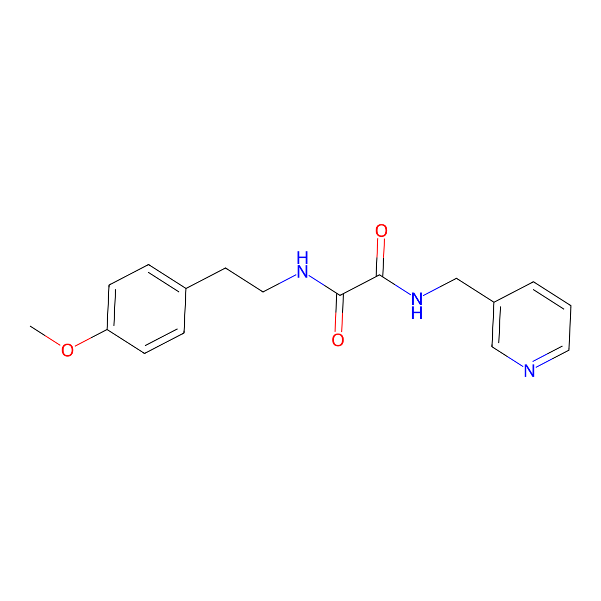N-[2-(4-methoxyphenyl)ethyl]-N'-(pyridin-3-ylmethyl)oxamide molecular structure, CAS 423727-17-7