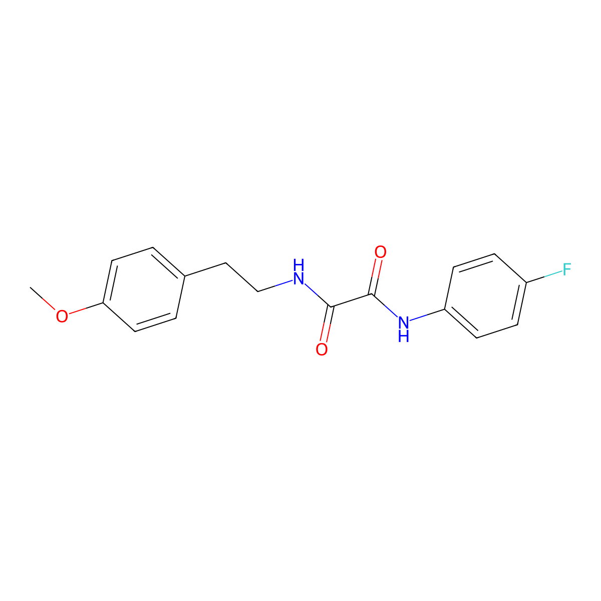N-(4-fluorophenyl)-N'-[2-(4-methoxyphenyl)ethyl]ethanediamide molecular structure, CAS 423727-55-3