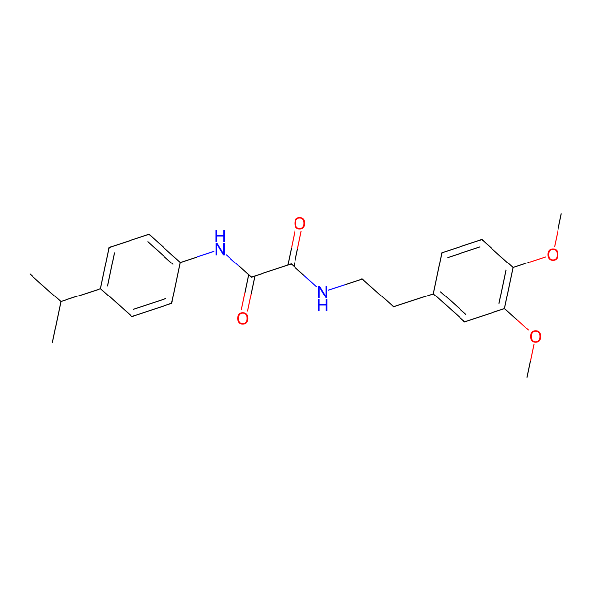N-[2-(3,4-dimethoxyphenyl)ethyl]-N'-[4-(propan-2-yl)phenyl]ethanediamide molecular structure, CAS 423727-90-6