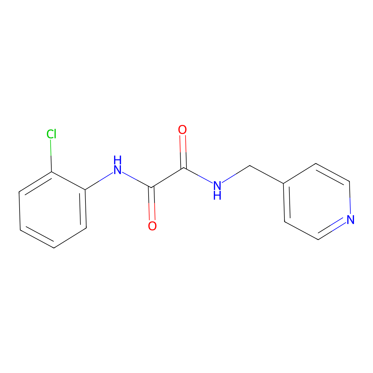 N'-(2-chlorophenyl)-N-(pyridin-4-ylmethyl)oxamide molecular structure, CAS 423727-95-1
