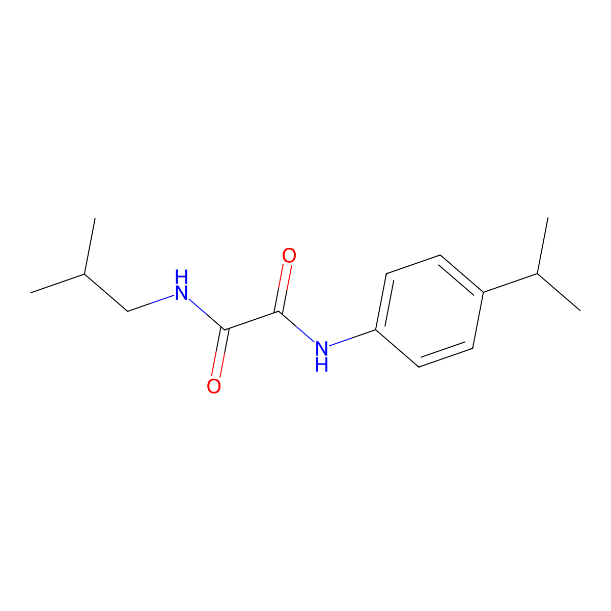 N-(2-methylpropyl)-N'-(4-propan-2-ylphenyl)oxamide molecular structure, CAS 423728-24-9