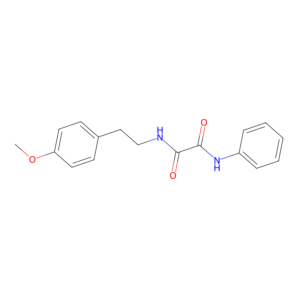 N-[2-(4-methoxyphenyl)ethyl]-N'-phenyloxamide molecular structure, CAS 423728-37-4