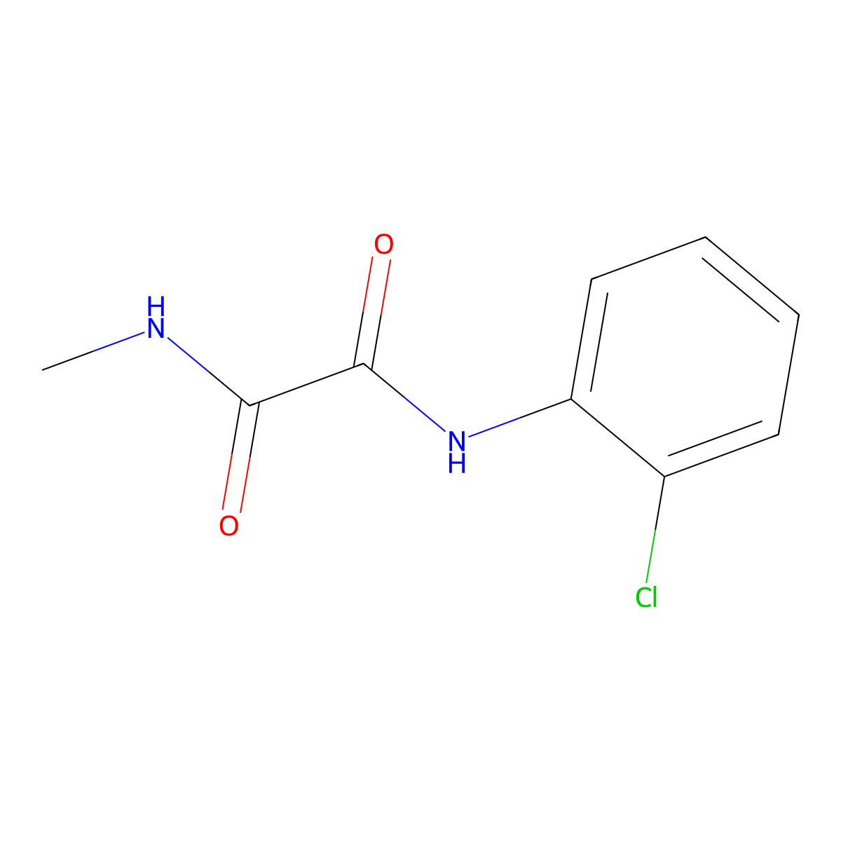 N'-(2-chlorophenyl)-N-methyloxamide molecular structure, CAS 423728-41-0