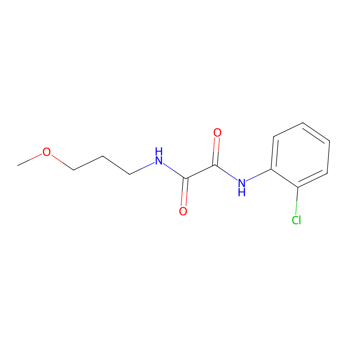 N'-(2-chlorophenyl)-N-(3-methoxypropyl)oxamide molecular structure, CAS 423728-50-1