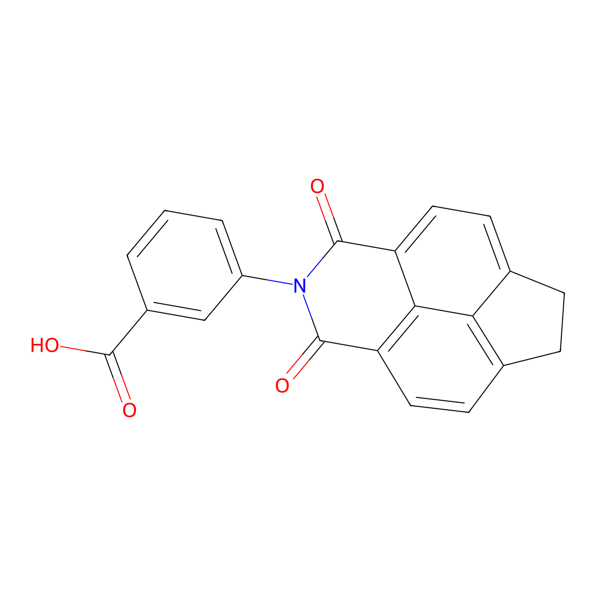 3-(1,3-dioxo-1,3,6,7-tetrahydro-2H-indeno[6,7,1-def]isoquinolin-2-yl)benzoic acid molecular structure, CAS 423729-46-8