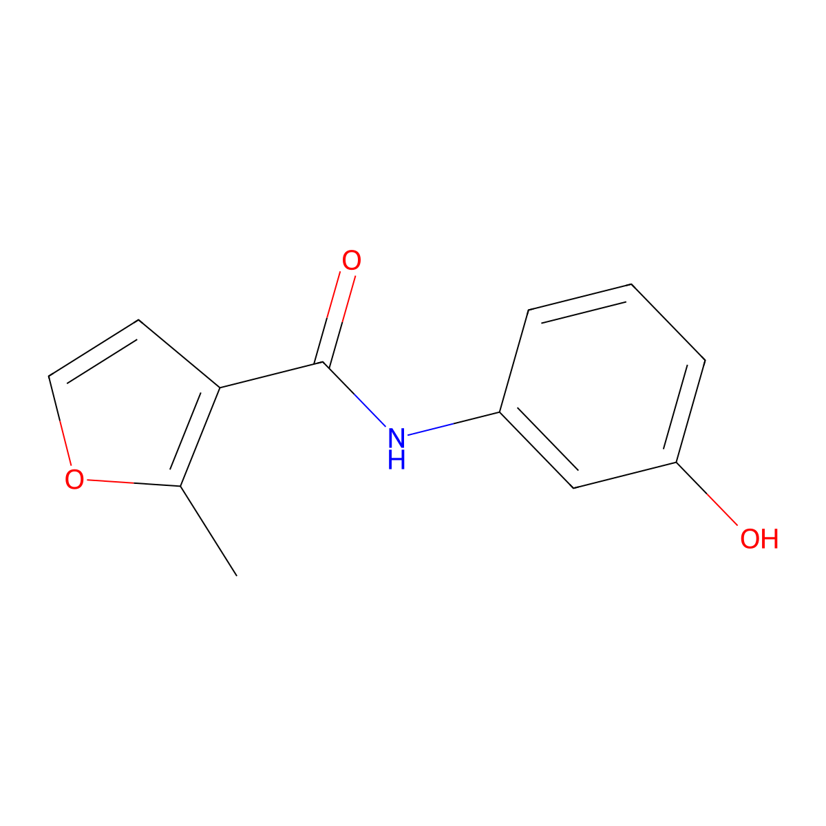 N-(3-hydroxyphenyl)-2-methylfuran-3-carboxamide molecular structure, CAS 423729-51-5