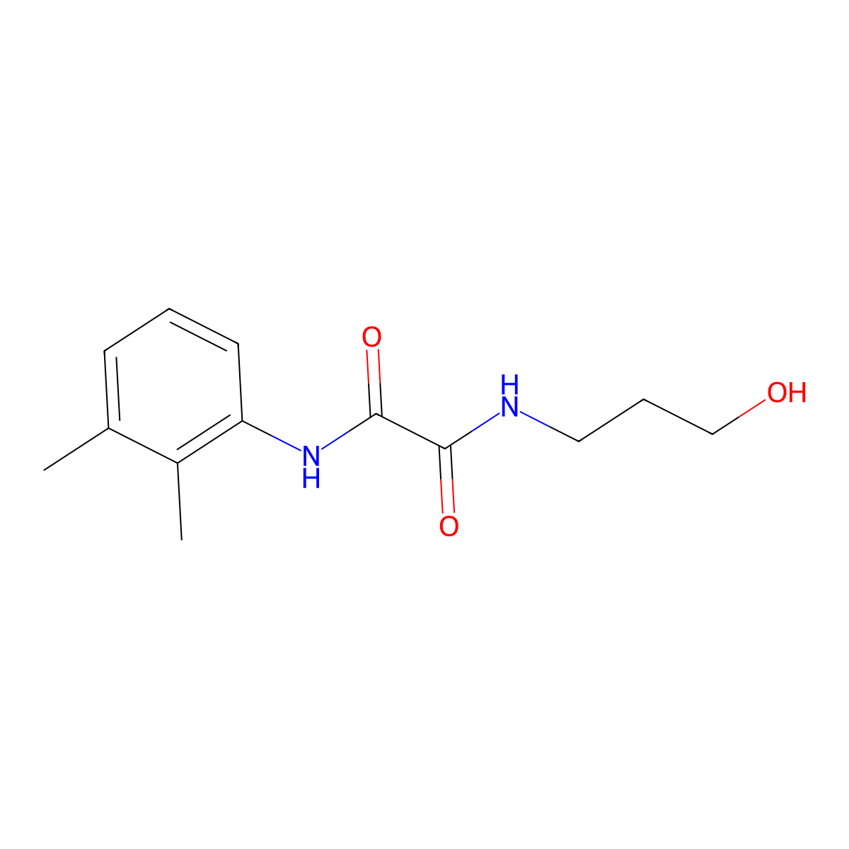 N'-(2,3-dimethylphenyl)-N-(3-hydroxypropyl)oxamide molecular structure, CAS 423729-53-7