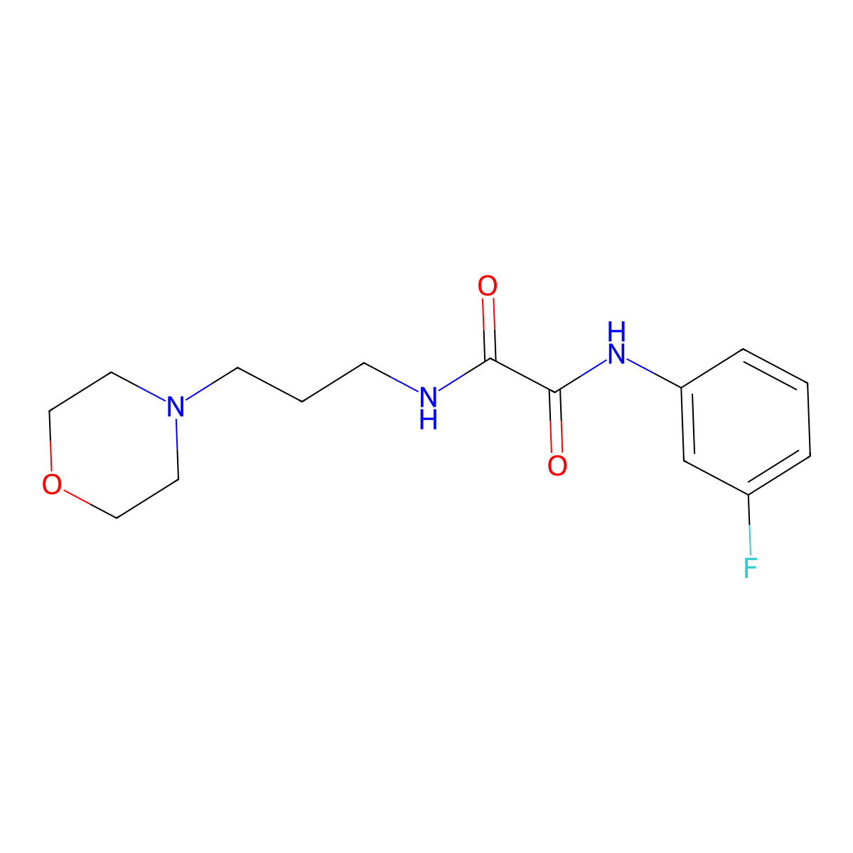 N'-(3-fluorophenyl)-N-(3-morpholin-4-ylpropyl)oxamide molecular structure, CAS 423729-77-5