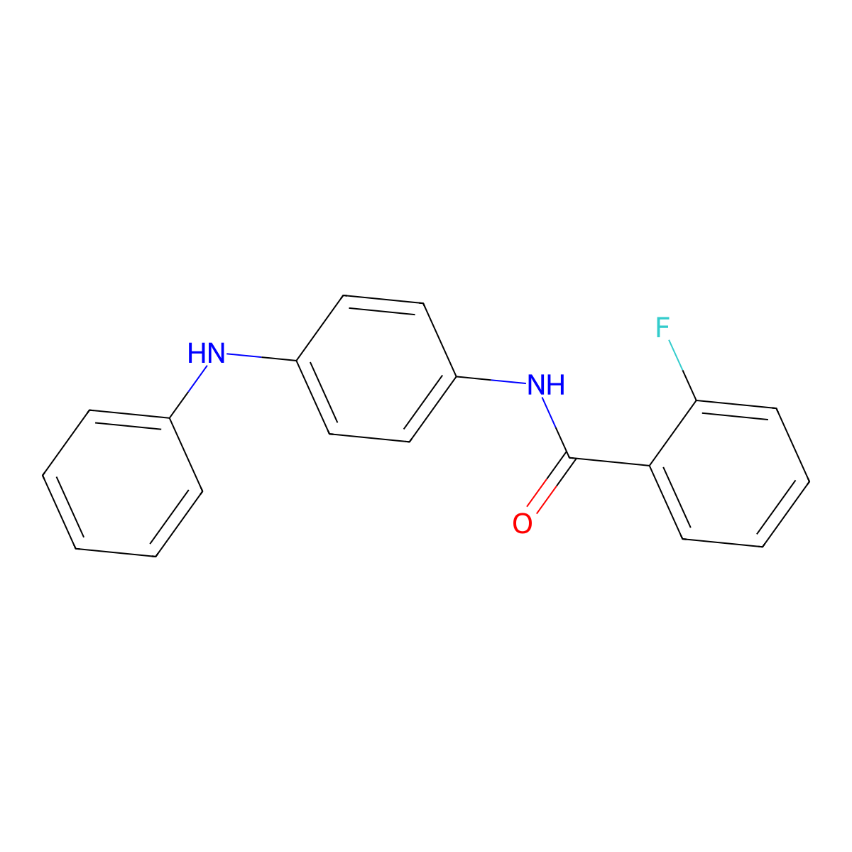 N-(4-anilinophenyl)-2-fluorobenzamide molecular structure, CAS 423730-01-2