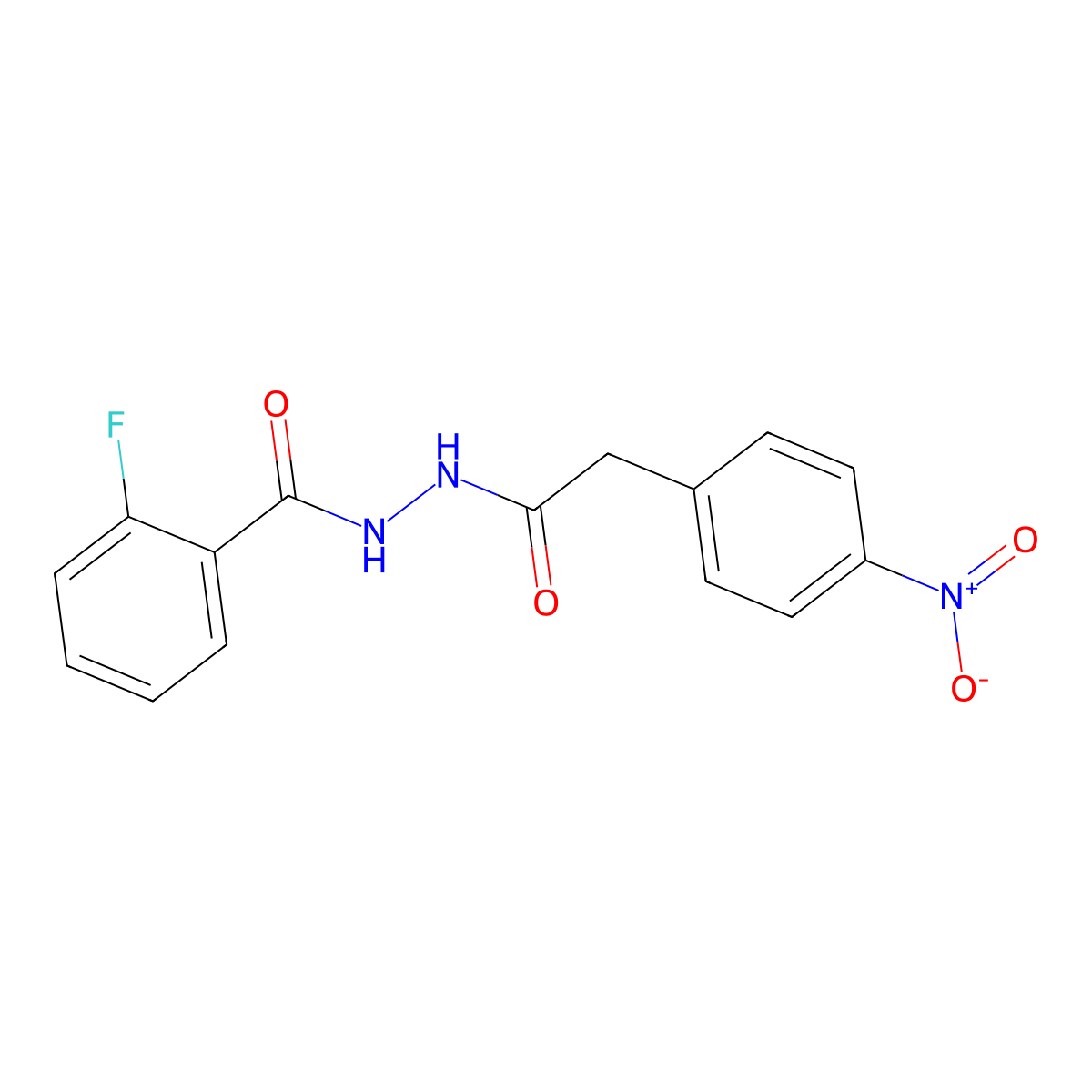 2-fluoro-N'-[2-(4-nitrophenyl)acetyl]benzohydrazide molecular structure, CAS 423730-05-6