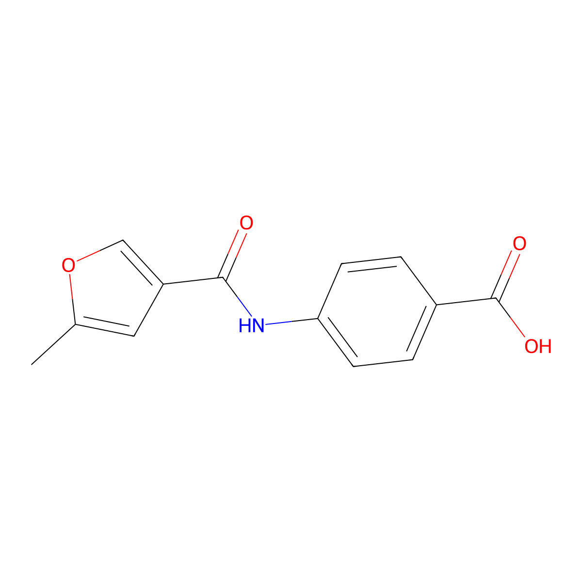4-[(5-Methyl-3-furoyl)amino]benzoic acid molecular structure, CAS 423730-14-7