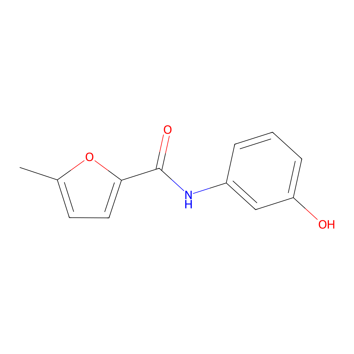 N-(3-hydroxyphenyl)-5-methylfuran-2-carboxamide molecular structure, CAS 423730-64-7