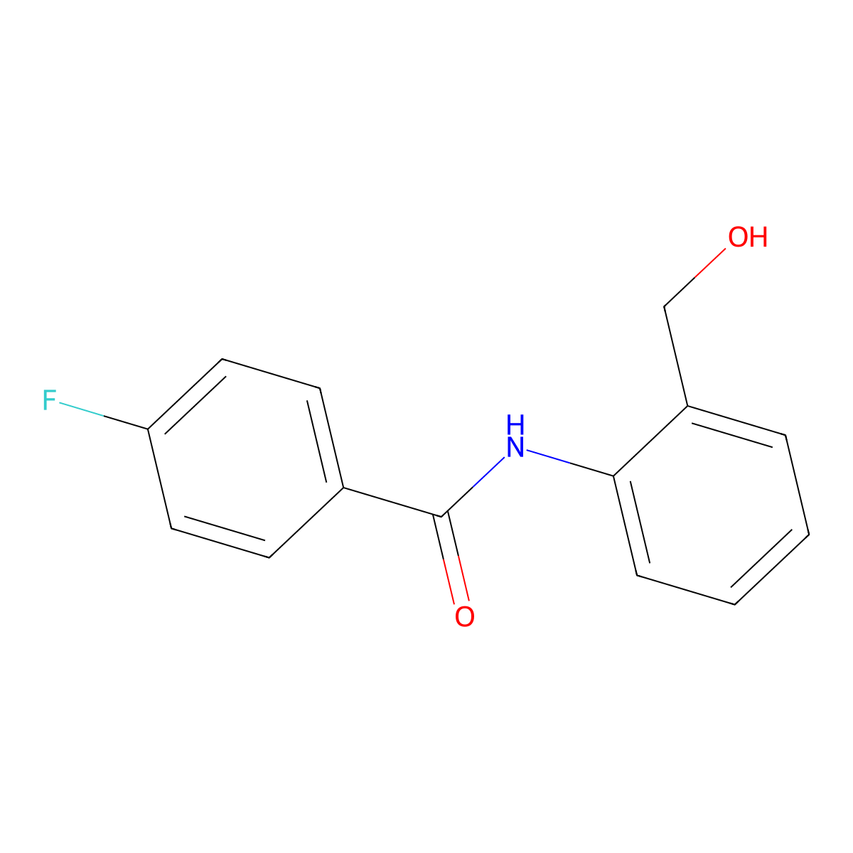 4-Fluoro-N-(2-(hydroxymethyl)phenyl)benzamide molecular structure, CAS 423731-07-1