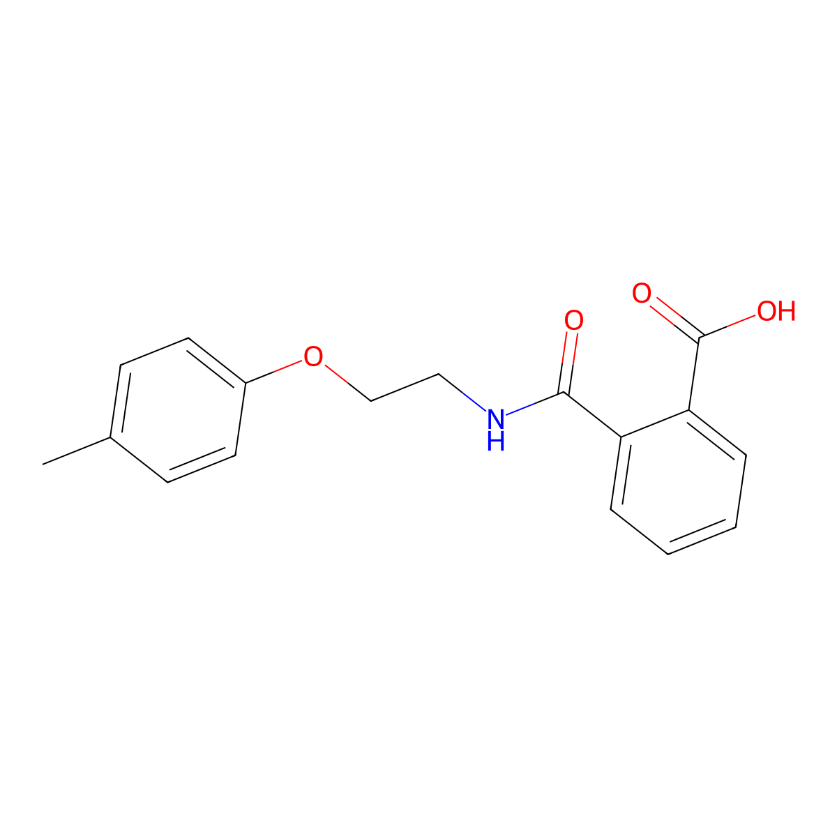 2-({[2-(4-Methylphenoxy)ethyl]amino}carbonyl)benzoic acid molecular structure, CAS 423731-45-7