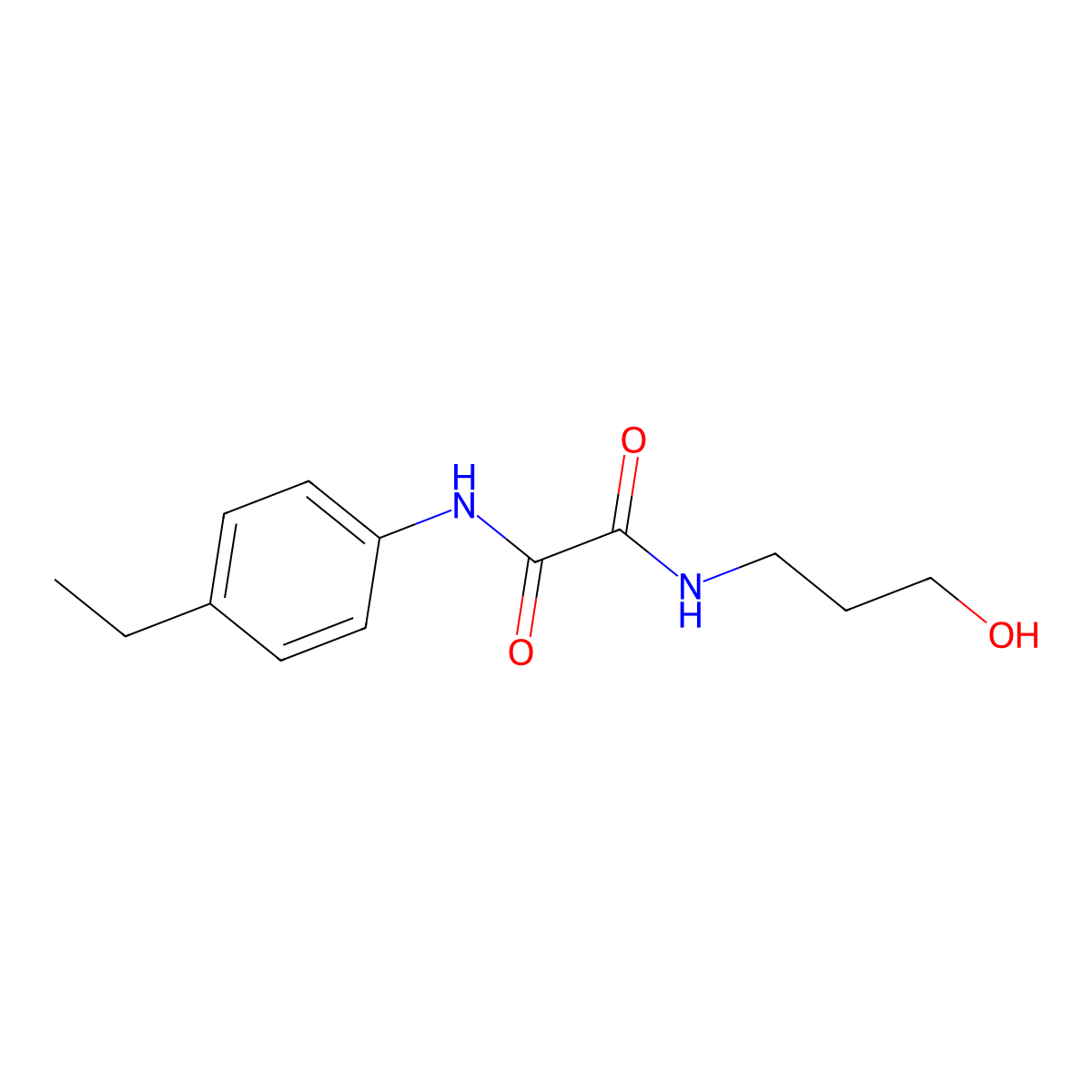 N'-(4-ethylphenyl)-N-(3-hydroxypropyl)oxamide molecular structure, CAS 423731-78-6