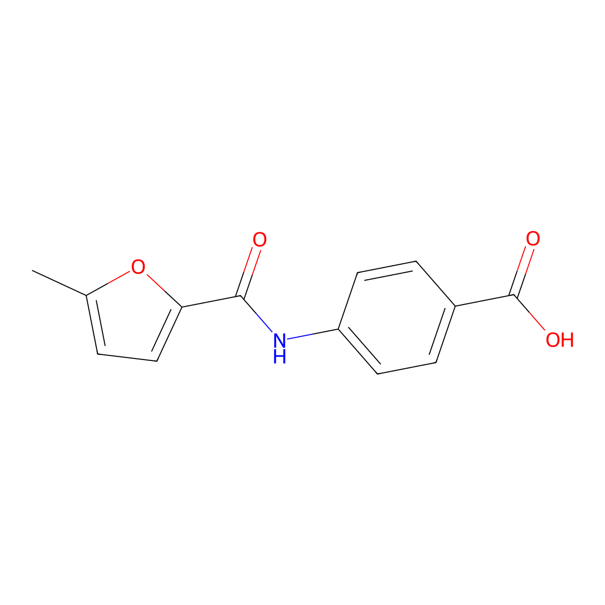 4-[(5-Methyl-2-furoyl)amino]benzoic acid molecular structure, CAS 423731-96-8