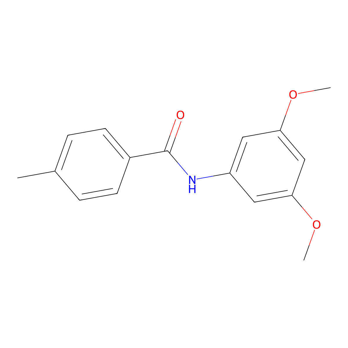 N-(3,5-dimethoxyphenyl)-4-methylbenzamide molecular structure, CAS 423732-02-9