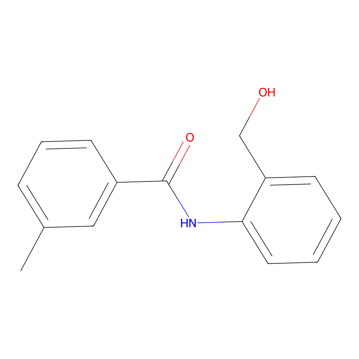 N-[2-(hydroxymethyl)phenyl]-3-methylbenzamide molecular structure, CAS 423732-15-4