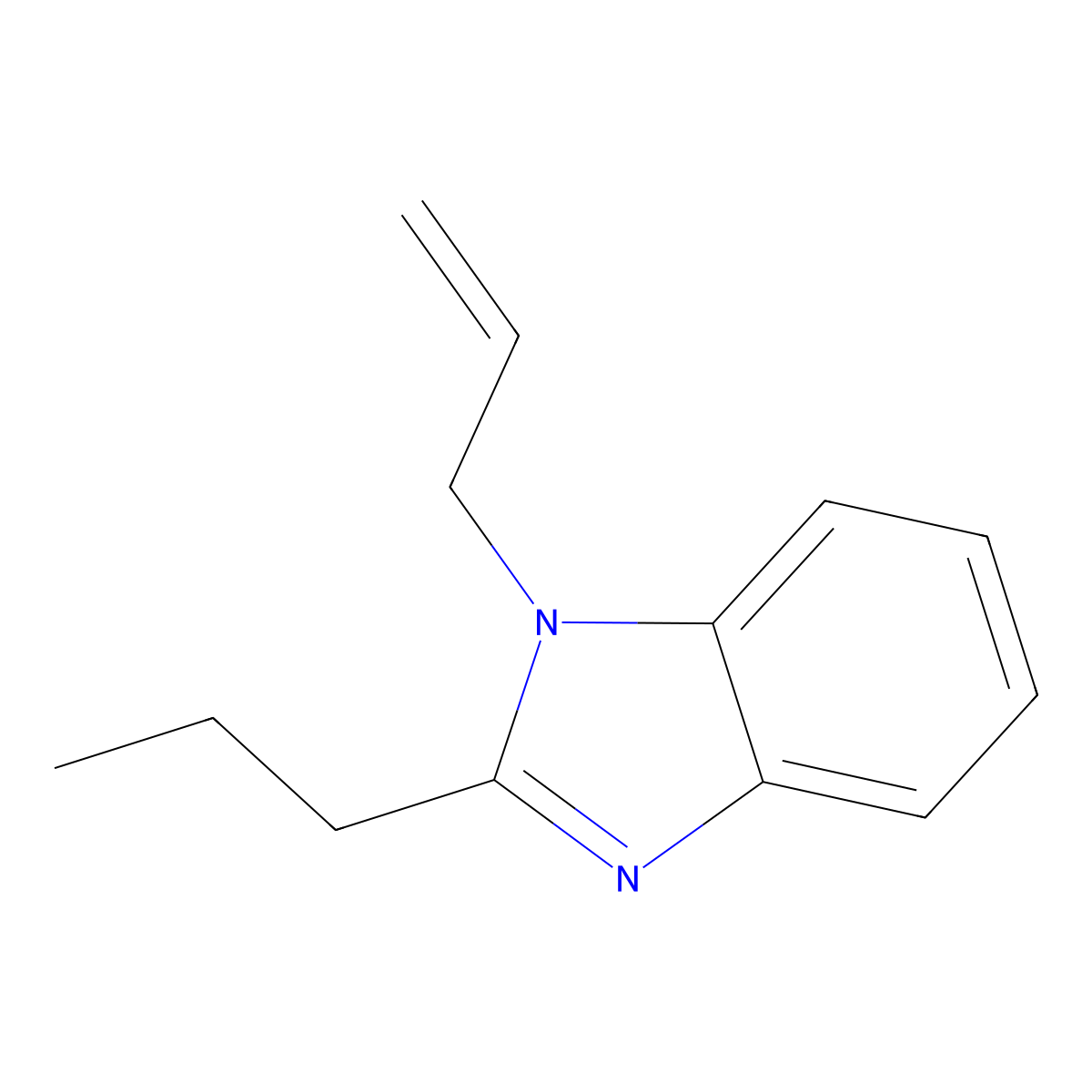 1-allyl-2-propyl-1H-benzo[d]imidazole molecular structure, CAS 423732-84-7