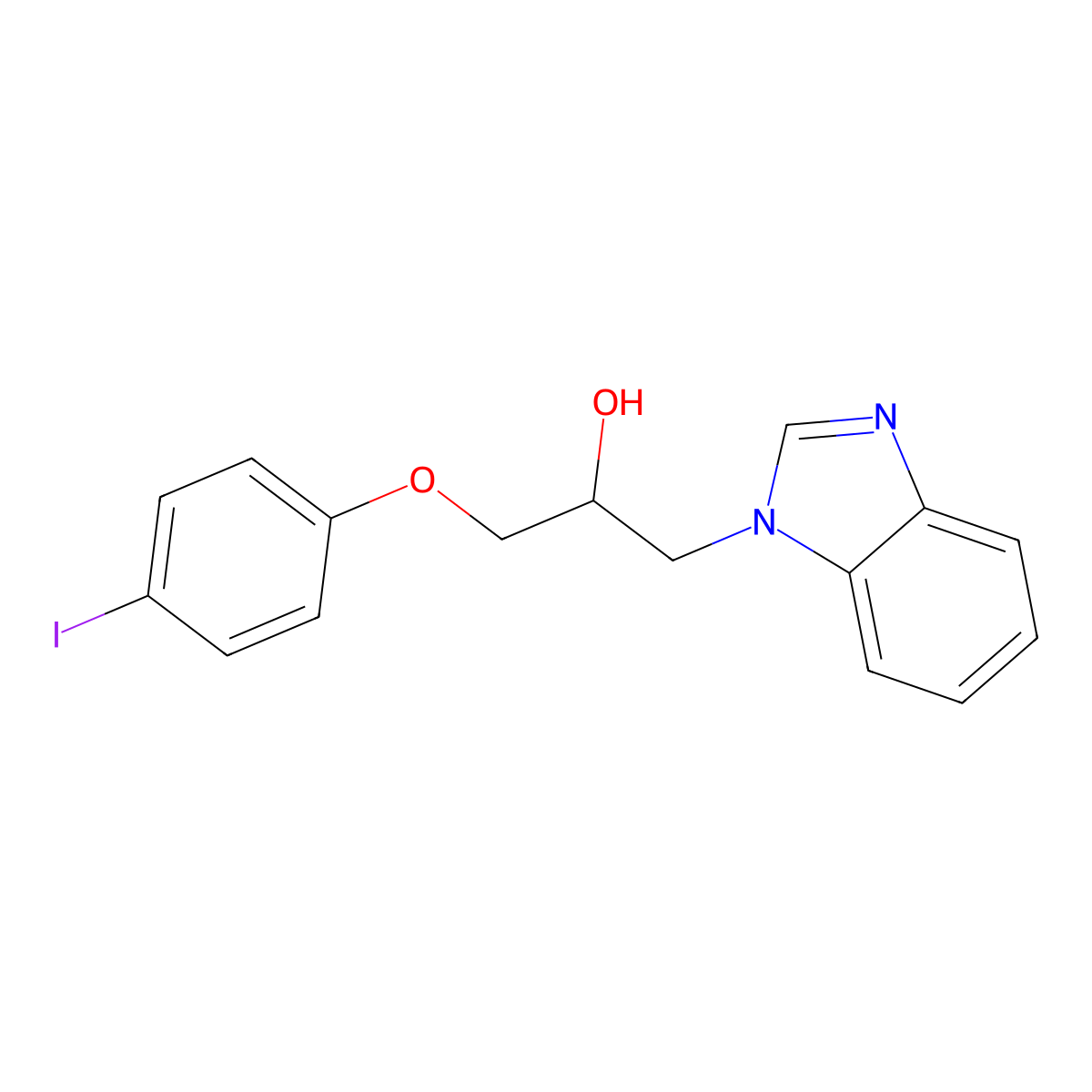 1-Benzoimidazol-1-yl-3-(4-iodo-phenoxy)-propan-2-ol molecular structure, CAS 423733-11-3