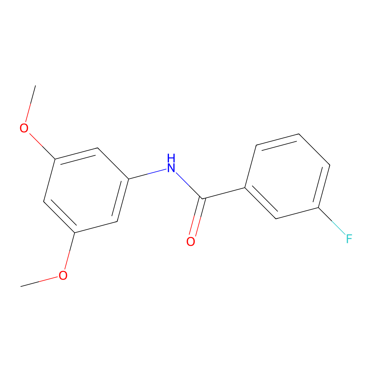 N-(3,5-dimethoxyphenyl)-3-fluorobenzamide molecular structure, CAS 423733-17-9