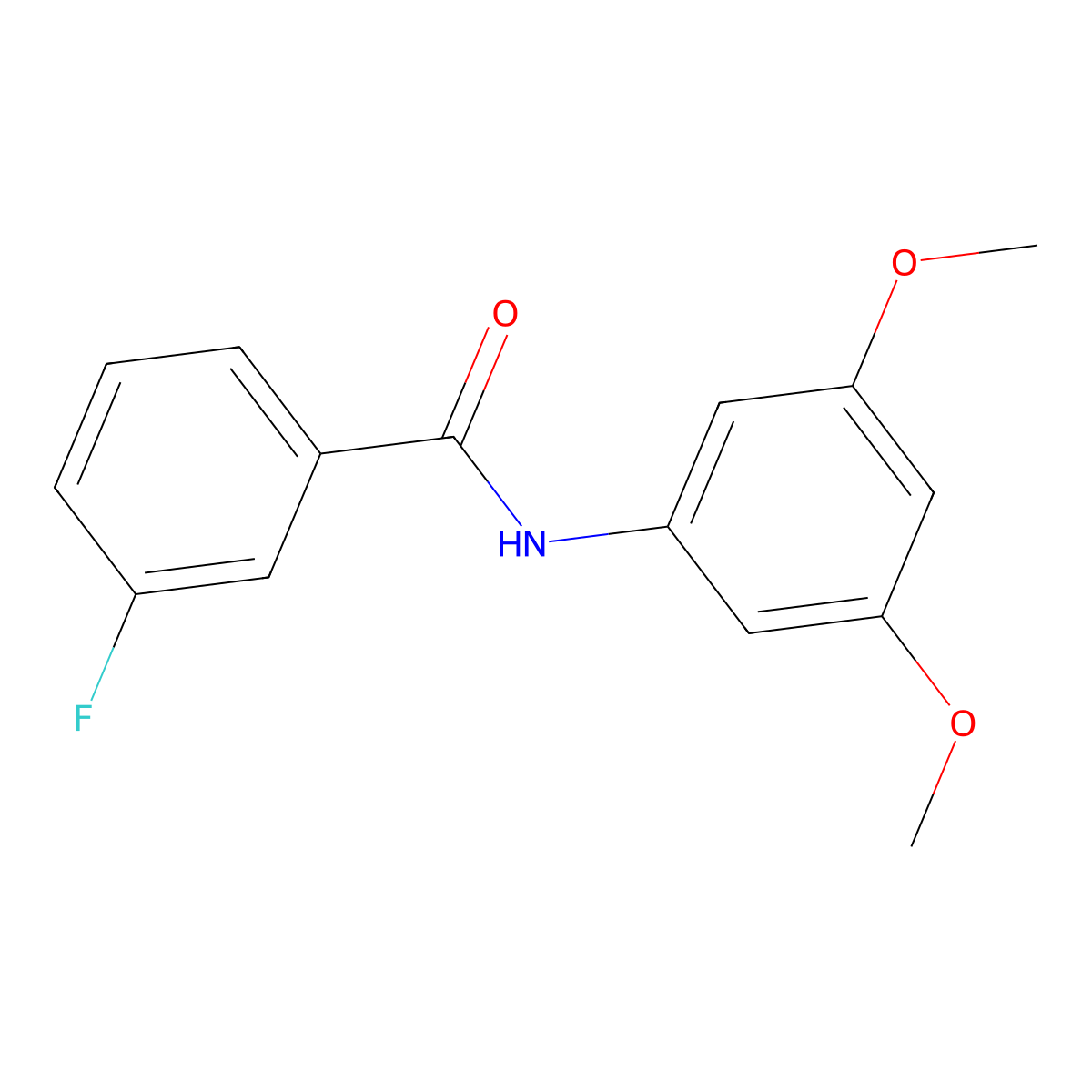 N-(3,5-dimethoxyphenyl)-3-fluorobenzamide molecular structure, CAS 423733-17-9