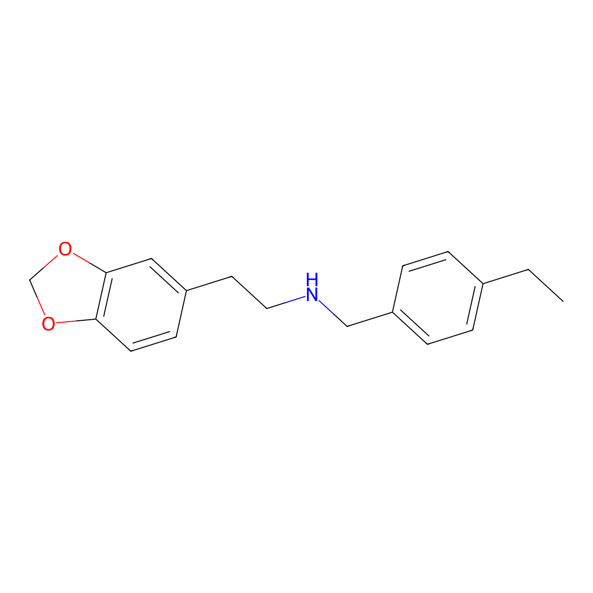 2-(1,3-benzodioxol-5-yl)-N-(4-ethylbenzyl)ethanamine molecular structure, CAS 423733-26-0