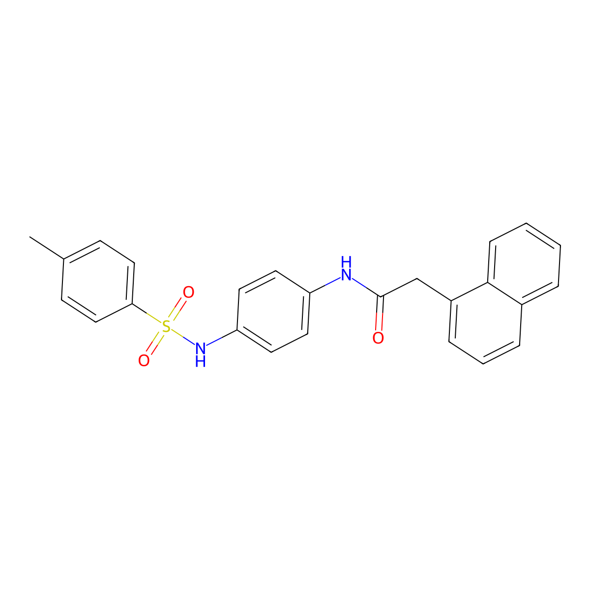 N-[4-[(4-methylphenyl)sulfonylamino]phenyl]-2-naphthalen-1-ylacetamide molecular structure, CAS 423733-47-5