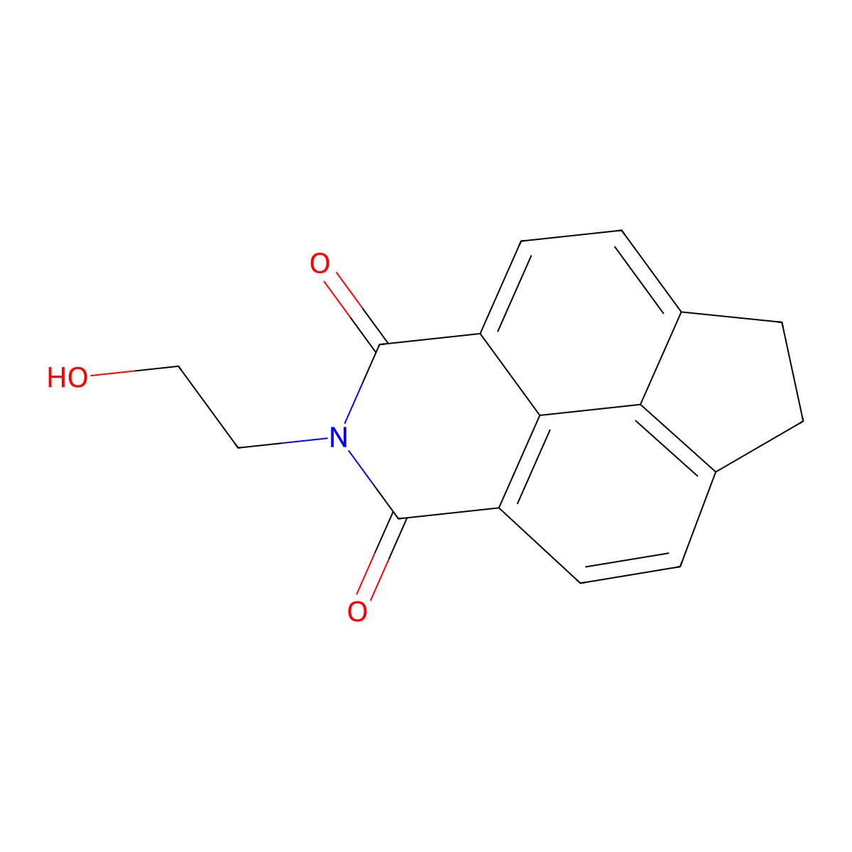 6-(2-Hydroxy-ethyl)-1,2-dihydro-6-aza-cyclopenta[cd]phenalene-5,7-dione molecular structure, CAS 423733-59-9