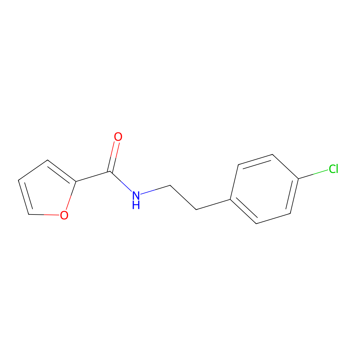 N-[2-(4-chlorophenyl)ethyl]furan-2-carboxamide molecular structure, CAS 423733-66-8