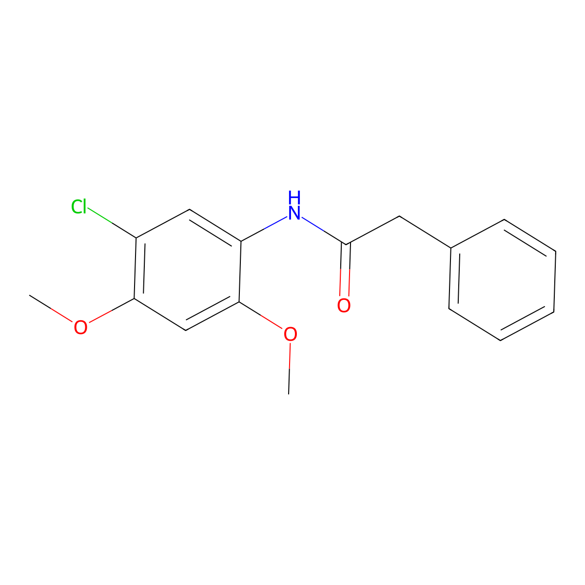 N-(5-Chloro-2,4-dimethoxyphenyl)-2-phenylacetamide molecular structure, CAS 423733-72-6