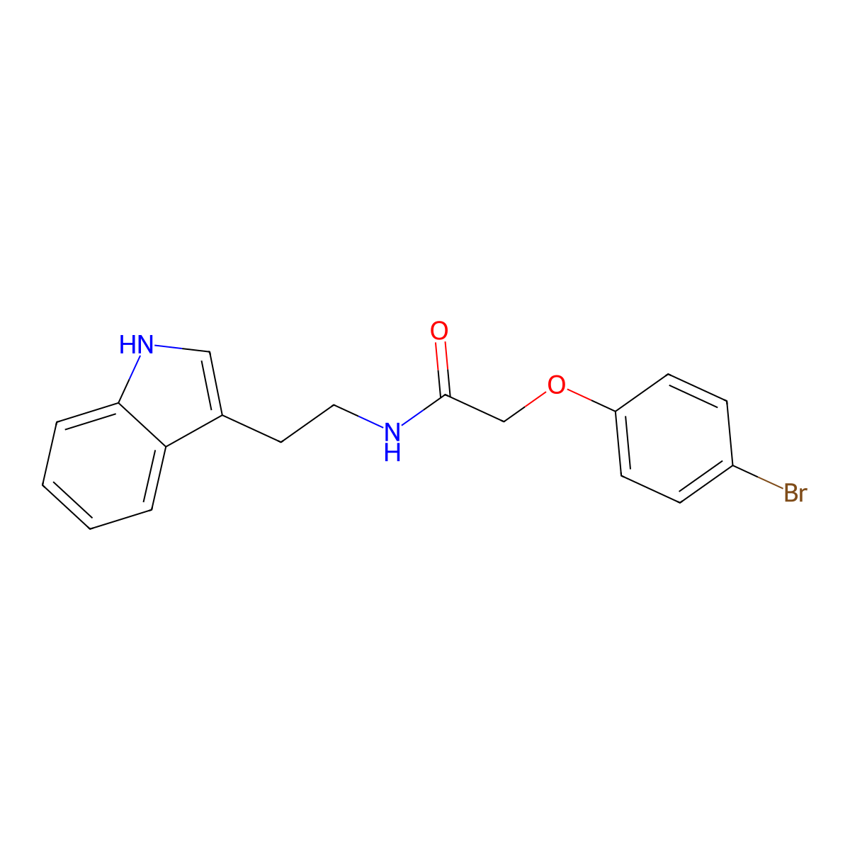 2-(4-bromophenoxy)-N-[2-(1H-indol-3-yl)ethyl]acetamide molecular structure, CAS 423733-80-6