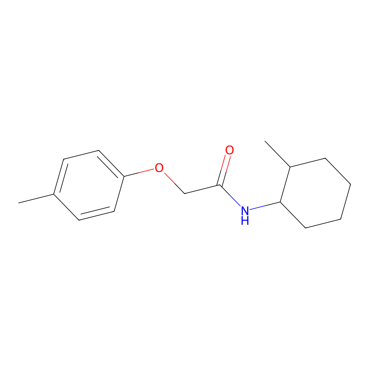 N-(2-methylcyclohexyl)-2-(4-methylphenoxy)acetamide molecular structure, CAS 423733-96-4