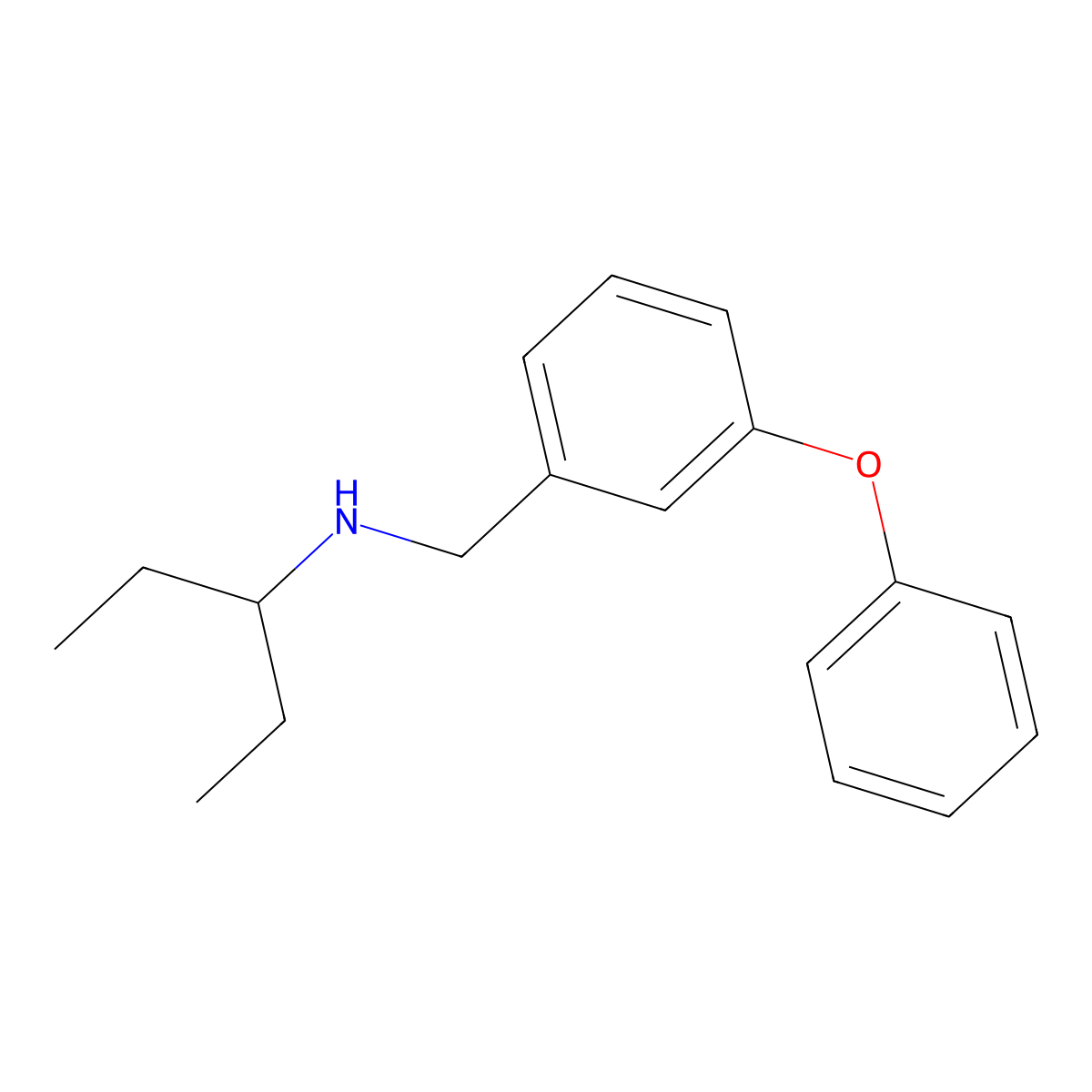N-[(3-phenoxyphenyl)methyl]pentan-3-amine molecular structure, CAS 423734-02-5