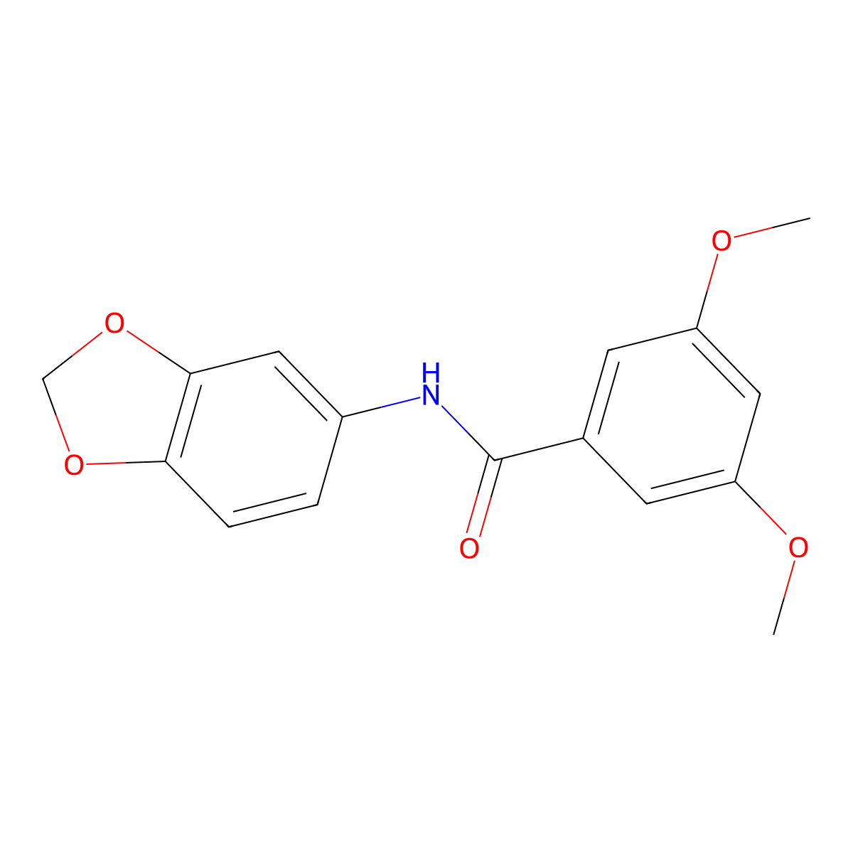 N-(1,3-benzodioxol-5-yl)-3,5-dimethoxybenzamide molecular structure, CAS 423734-21-8