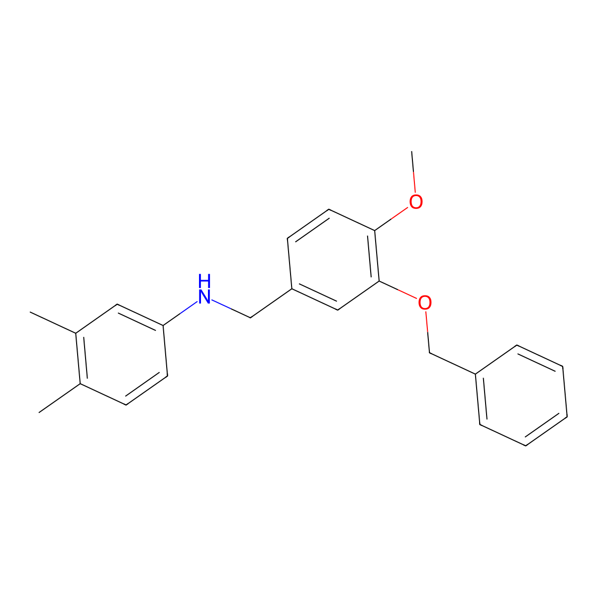 N-[3-(benzyloxy)-4-methoxybenzyl]-3,4-dimethylaniline molecular structure, CAS 423734-37-6