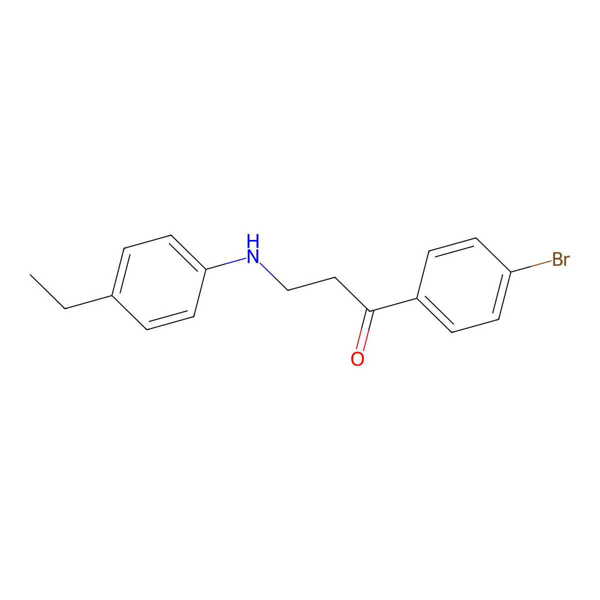 1-(4-Bromophenyl)-3-(4-ethylanilino)-1-propanone molecular structure, CAS 423735-02-8