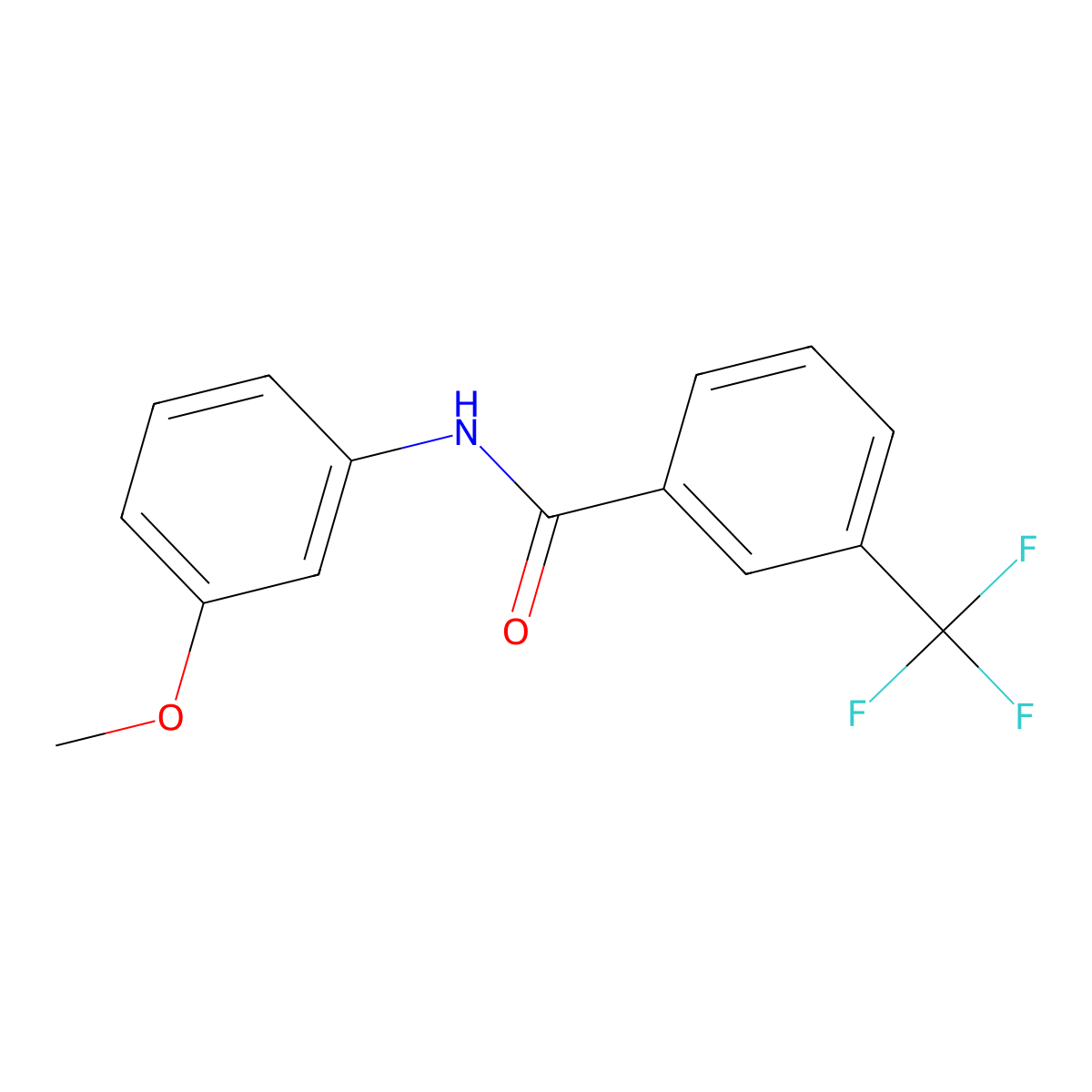 N-(3-methoxyphenyl)-3-(trifluoromethyl)benzamide molecular structure, CAS 423735-12-0