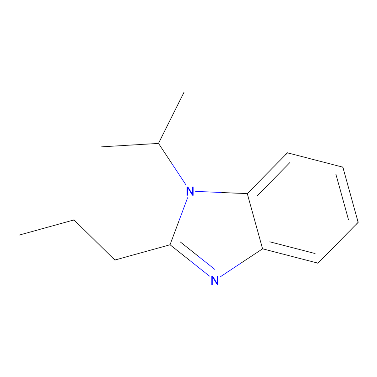 1-Propan-2-yl-2-propylbenzimidazole molecular structure, CAS 423735-39-1