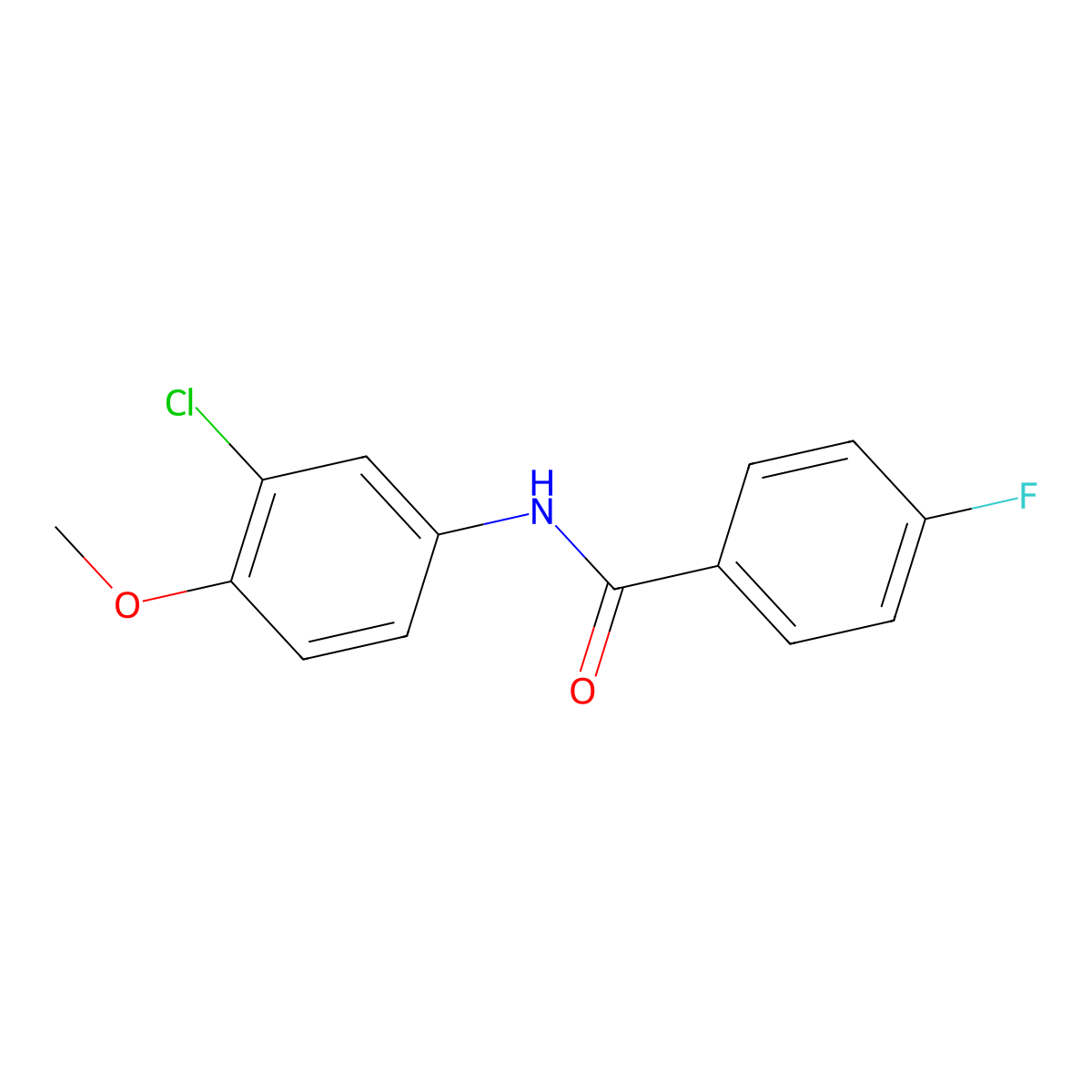 N-(3-chloro-4-methoxyphenyl)-4-fluorobenzamide molecular structure, CAS 423735-68-6