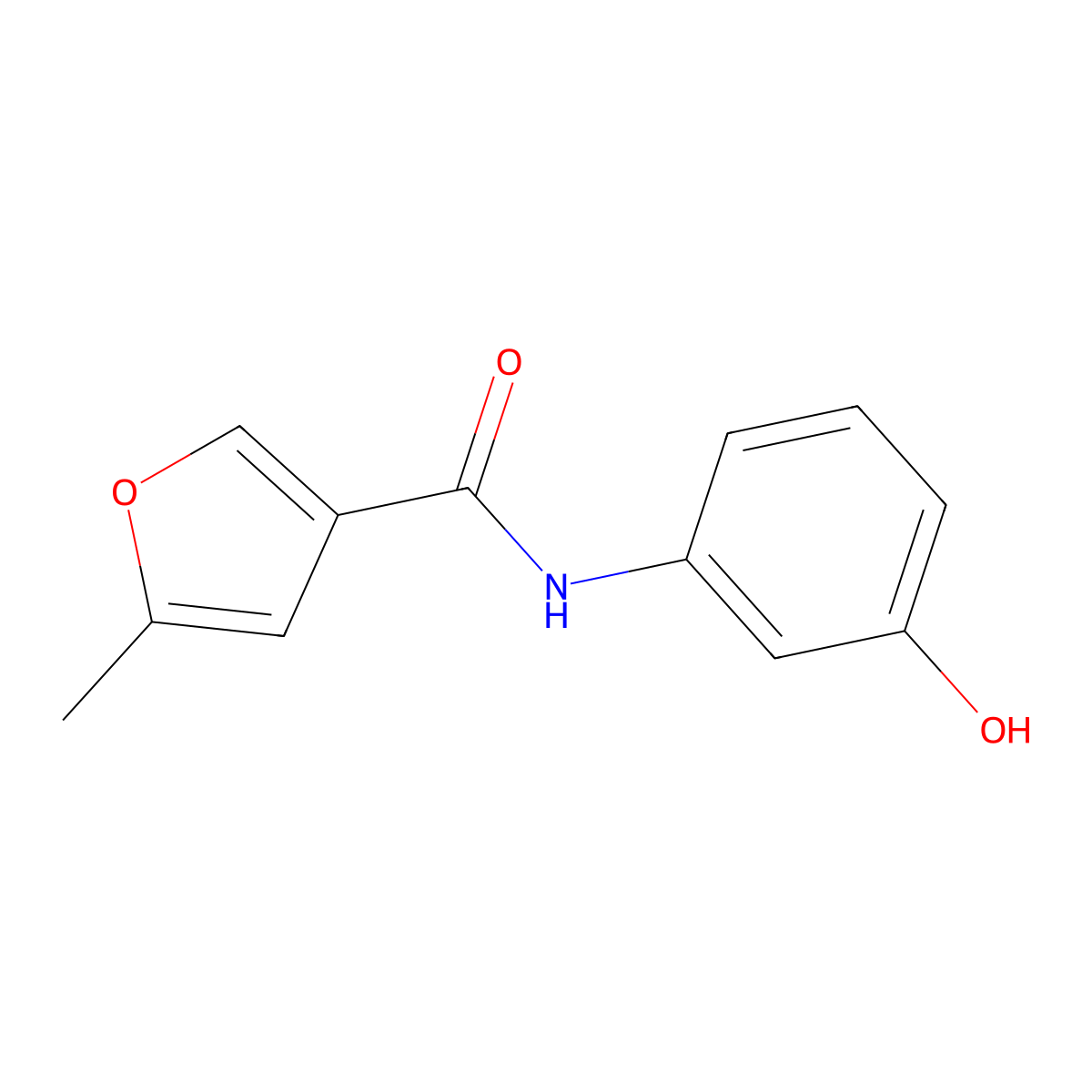 N-(3-hydroxyphenyl)-5-methylfuran-3-carboxamide molecular structure, CAS 423735-72-2