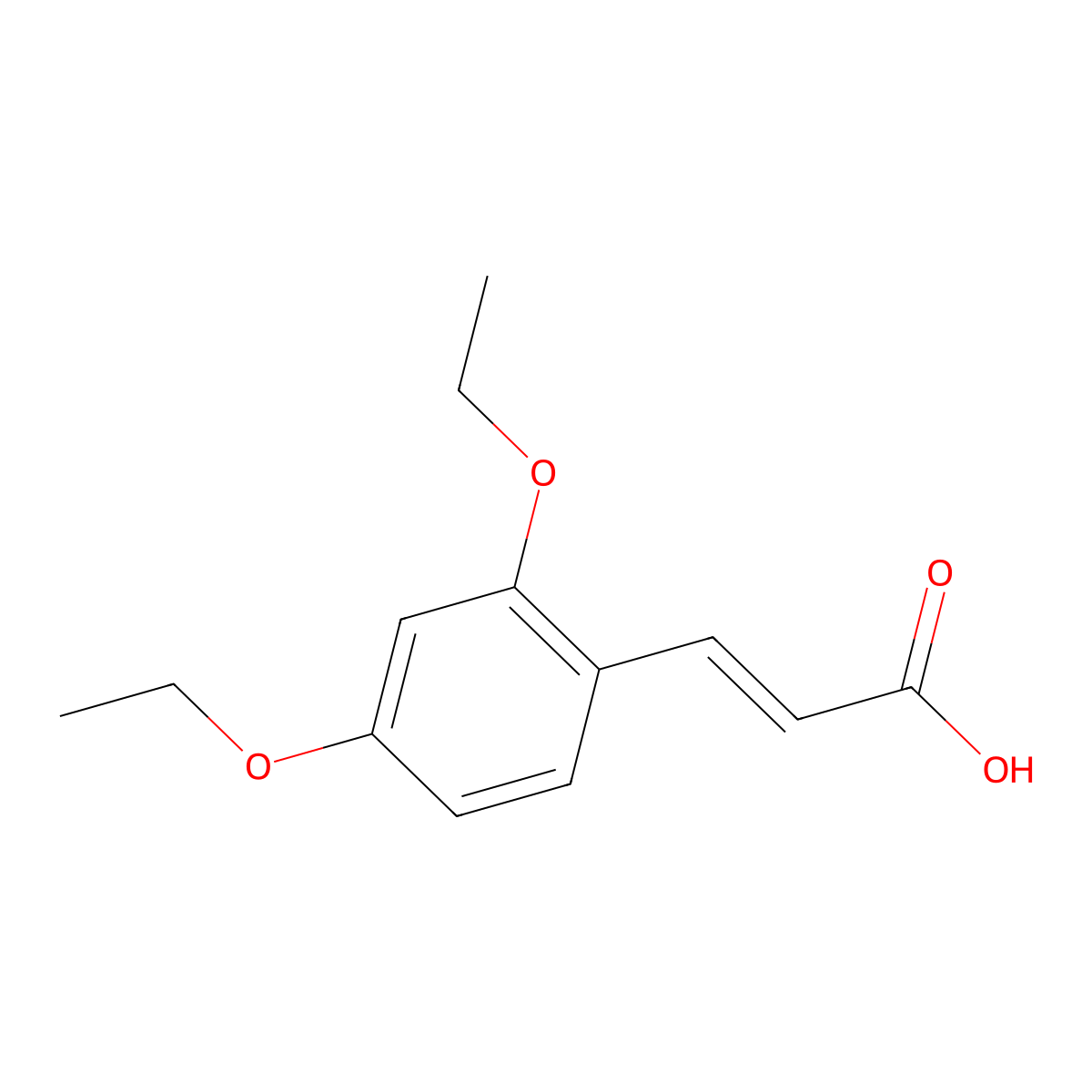 3-(2,4-diethoxyphenyl)prop-2-enoic Acid molecular structure, CAS 423736-06-5