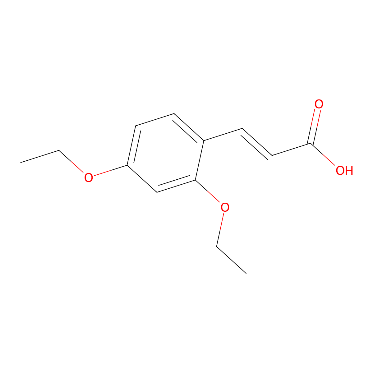 3-(2,4-diethoxyphenyl)prop-2-enoic Acid molecular structure, CAS 423736-06-5