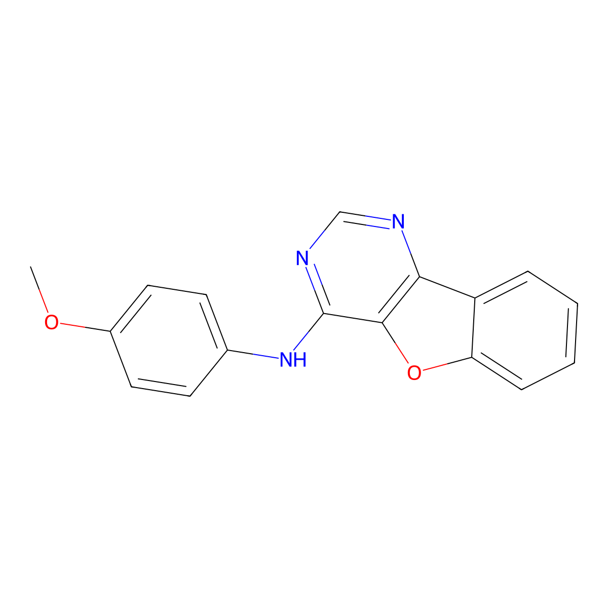 N-(4-Methoxyphenyl)benzofuro[3,2-d]pyrimidin-4-amine molecular structure, CAS 423736-08-7