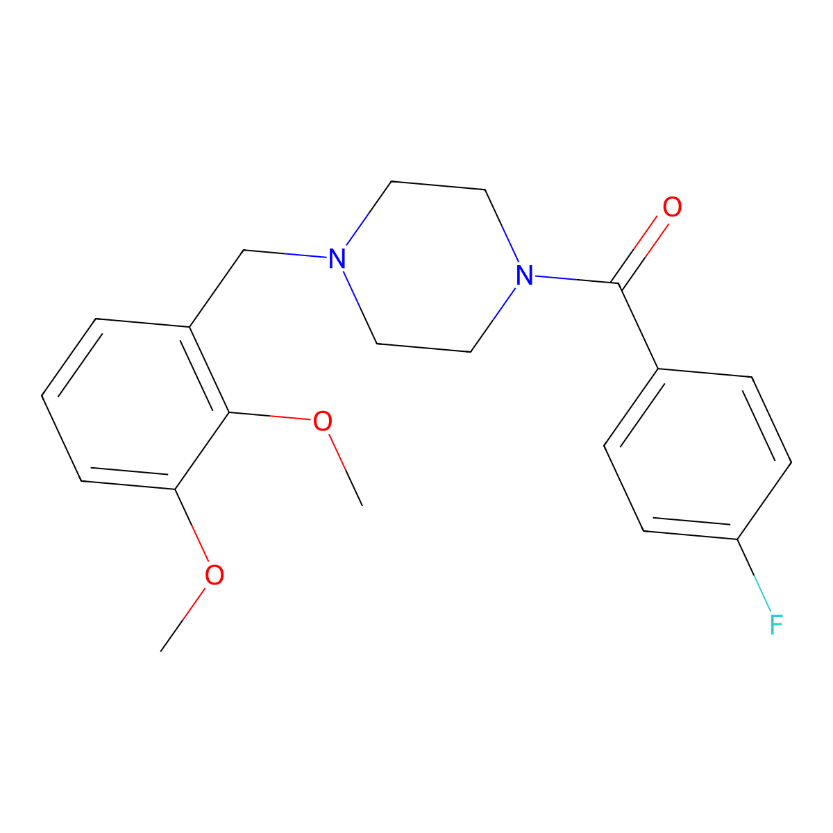 [4-[(2,3-Dimethoxyphenyl)methyl]piperazin-1-yl]-(4-fluorophenyl)methanone molecular structure, CAS 423738-56-1