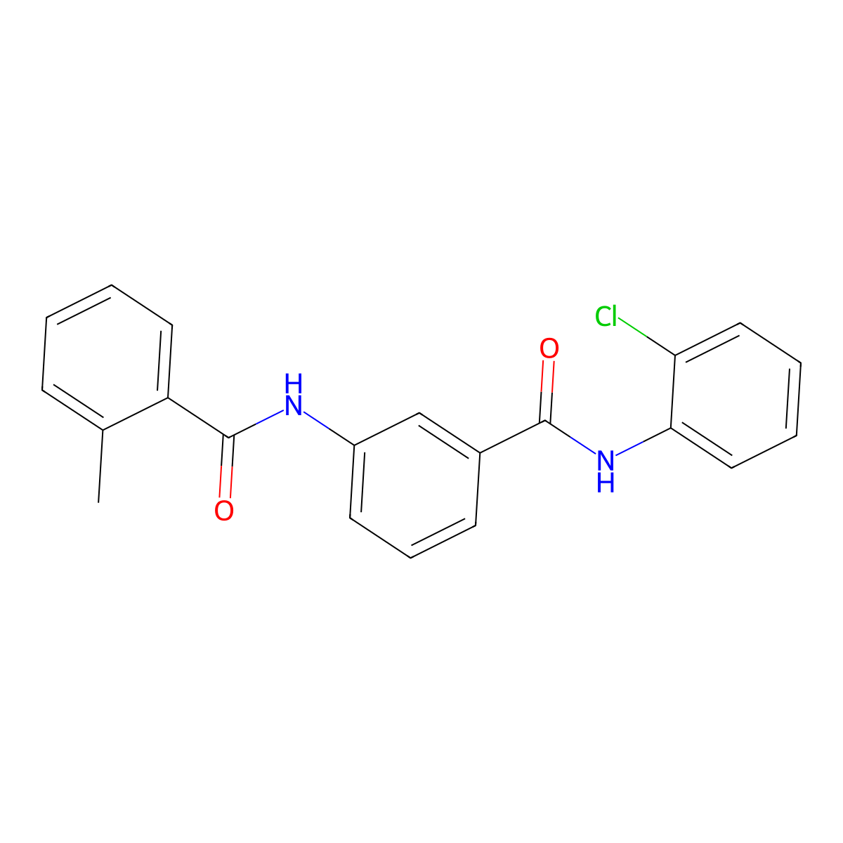 N-[3-[(2-chlorophenyl)carbamoyl]phenyl]-2-methylbenzamide molecular structure, CAS 423738-71-0