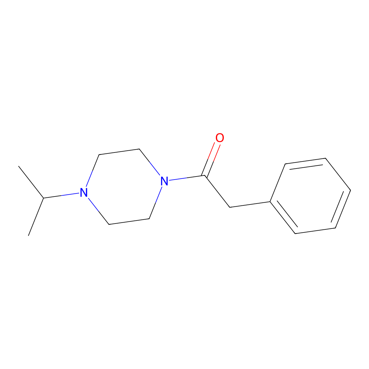 1-Isopropyl-4-(phenylacetyl)piperazine molecular structure, CAS 423738-72-1