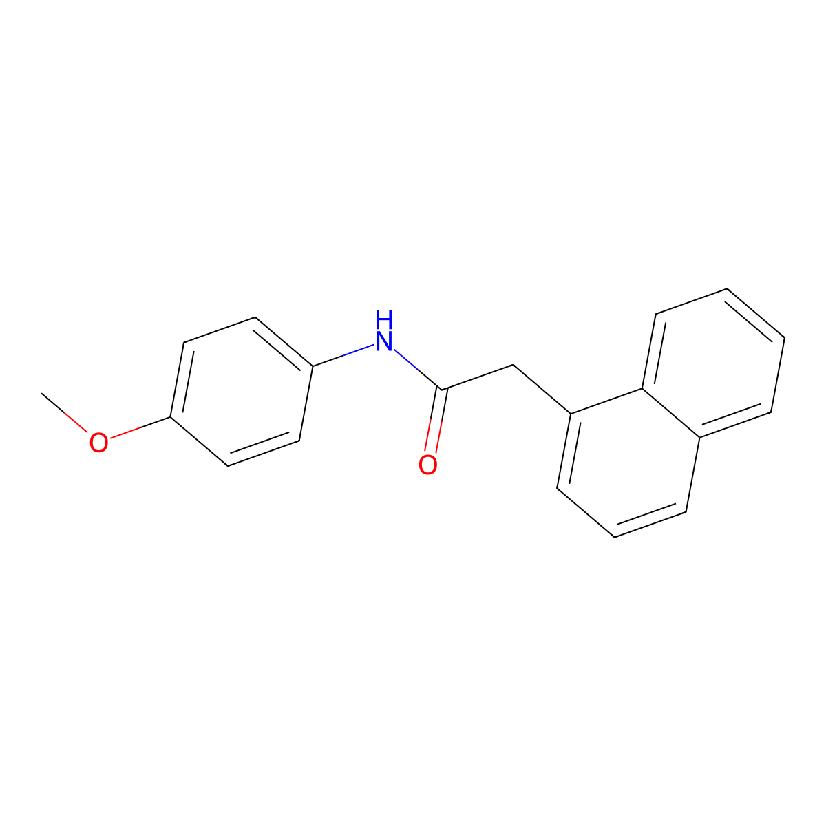 N-(4-methoxyphenyl)-2-(1-naphthyl)acetamide molecular structure, CAS 423738-74-3